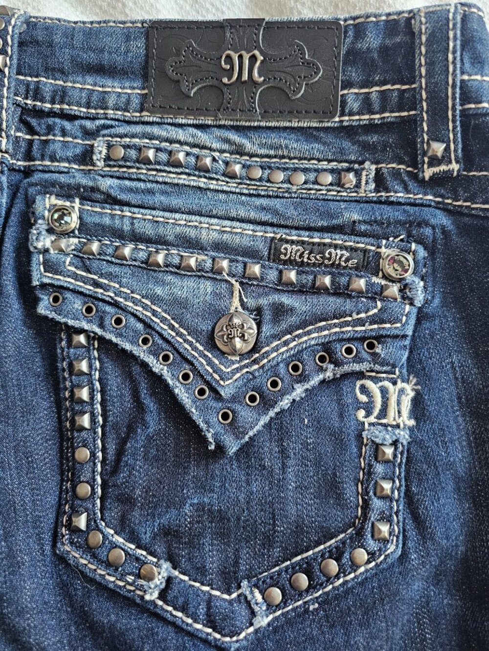 Miss Me Jeans DK BLUE 30/ Short Inseam 32 Model #JP7231BV - Picture 10 of 13